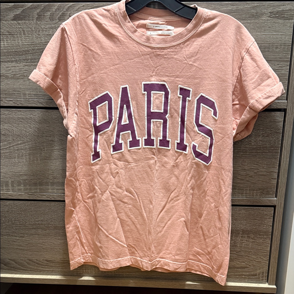 Anthropologie Pink Paris Tee